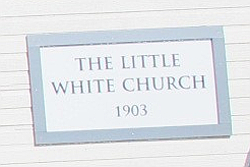 Little White Church sign